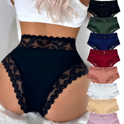 8-Piece Set sexy lingerie Hollow-out lace spliced fabric Women's panties Breathable women's underwear