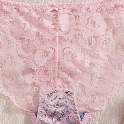Single of Women's Underwear Set Sexy Lace Patchwork with Push Up Bra Romantic Sheer Women's Panties