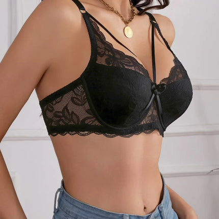 Hot 3/4 cup thin underwear small bra Plus Size Undewire adjustable lace Women's bra breast cover Sexy Bralette Lingerie