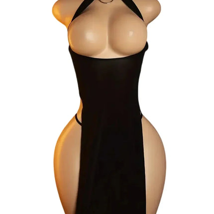 Adult Cosplay Costumes Erotic Bodysuit Women's Ultra Hot Porno Babydoll Dresses Hollow Out Open Breasts/Crotchless Sexy Lingerie