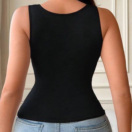 Women's Sleeveless Tank Top Underwear.Elegant Floral Lace Neckline Sexy Tops Women.Plain Layering piece