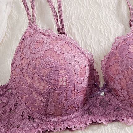 Single of Women's Underwear Set Sexy Lace Patchwork with Push Up Bra Romantic Sheer Women's Panties