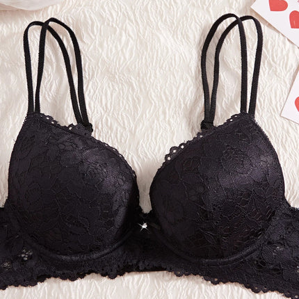 Single of Women's Underwear Set Sexy Lace Patchwork with Push Up Bra Romantic Sheer Women's Panties