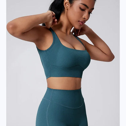 Women Yoga Suit Tracksuit Sports Bra High Waist Legging Shorts Outfit Gym Set Fitness Running Workout Clothes Push Up Sportswear