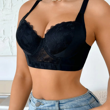 A B C D Cup Women's Plus size Sexy Bras Lace trim Push-Up bra for Women Side support and minimizer Comfortable Women's Lingerie