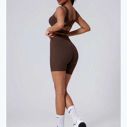 Women Yoga Suit Tracksuit Sports Bra High Waist Legging Shorts Outfit Gym Set Fitness Running Workout Clothes Push Up Sportswear