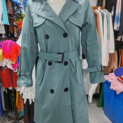 Phantasy Trench Coat Women Long Sleeve Jacket British Style Long Cloack Lace Up Elegant Office Lady Trench Spring Autumn Outfit