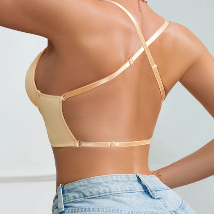 Sexy Women's Strapless Invisible Backless Dress Bra Deep V and Underwire Push up Bra Comfort underwear Women's Lingerie