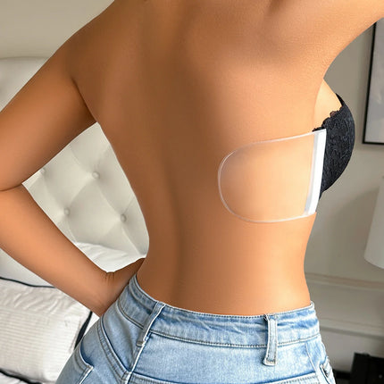 Silicone Pads Strapless Solid Color Sexy Lace Bras Fashionable Outfits Push up Detachable Straps Women's Bra