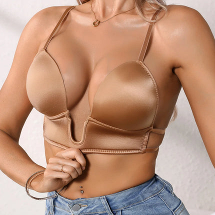 Elegant Sexy Deep Plunge Push-Up women's bra Fashion soft solid Invisible underwire bra for Backless Dresses & Camisoles