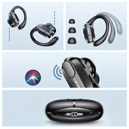 Lenovo XT80 Wireless Headphones Bluetooth 5.3 Earphones True with Mic Button Control Noise Reduction Earhooks Waterproof Headset