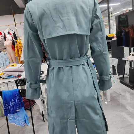 Phantasy Trench Coat Women Long Sleeve Jacket British Style Long Cloack Lace Up Elegant Office Lady Trench Spring Autumn Outfit