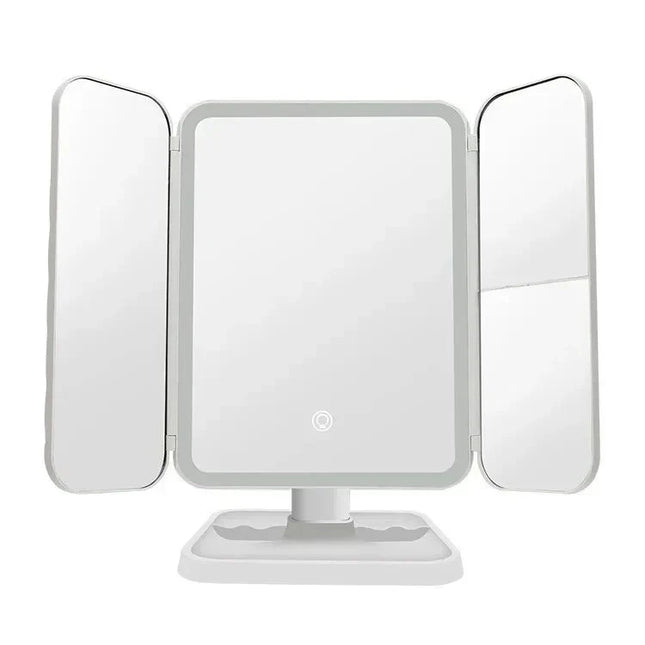 Trifold Makeup Mirror with LED Lights