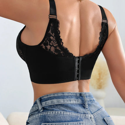 Lace Bra, Comfy & Breathable Bra, Steel Rim Bra Converge Anti sagging Sports，Sexy Women's Lingerie & Underwear