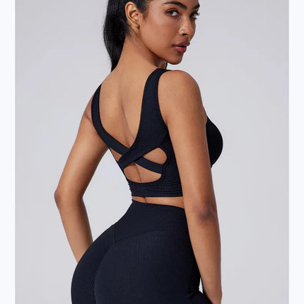 Women Yoga Suit Tracksuit Sports Bra High Waist Legging Shorts Outfit Gym Set Fitness Running Workout Clothes Push Up Sportswear