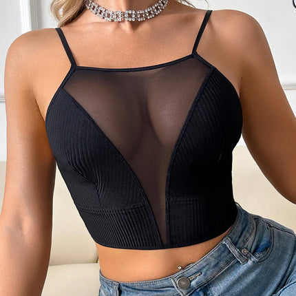 1pcs Sexy Mesh Camisole wireless Underwear Hot Fashion Women sexy bras Unlined Bralette Lingerie