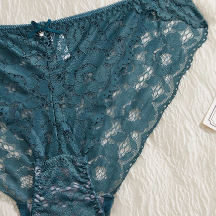Single of Women's Underwear Set Sexy Lace Patchwork with Push Up Bra Romantic Sheer Women's Panties
