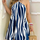 blue stripe / L