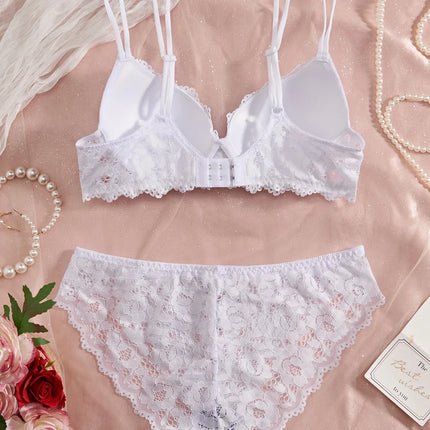 Single of Women's Underwear Set Sexy Lace Patchwork with Push Up Bra Romantic Sheer Women's Panties