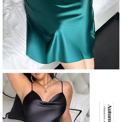 Large Size 3XL 4XL 5XL Long Nightgown Summer Female Nightwear Suspender Nightdress Lingerie Loose Satin Home Dress Loungewear