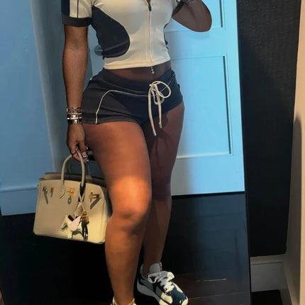 Chic Two-Tone Summer Sportswear Set for Women