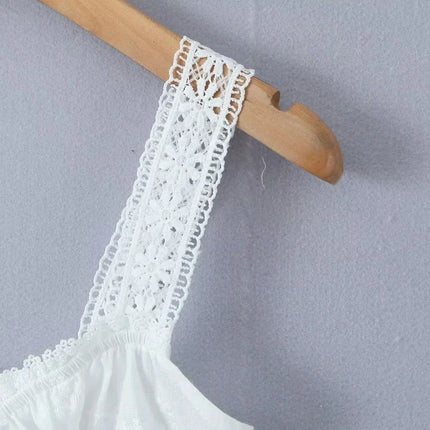Lace Skirt Set Dress Summer Women Beach Holiday Sexy Cotton Matching Set Outfits Spring White 2 Pcs Vestidos Female Set 2025