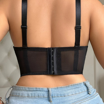 Plus Size Women Bra Floral Lace Patchwork Embroidery Thin Cup Push up Bra Comfortable Underwire Shapewear Bra for Women
