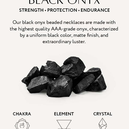 Black Onyx Beaded Necklace