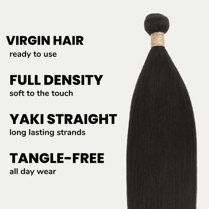Yaki Straight 100% Human Hair Bundles