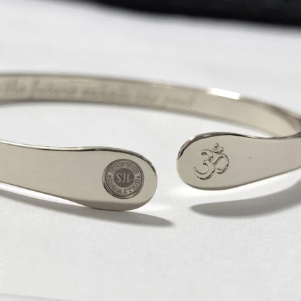 Yoga Bracelets, Om Bracelets, Engraved Bracelets Inhale the future exhale the past- The Om Symbol