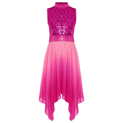 Girls Wordhip Liturgical Costume Lyrical Dance Dress Kids Celebration of Spirit Church Dress Dancewear Stage Performance Costume
