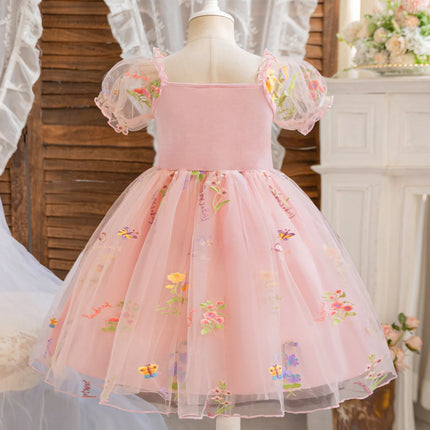 Toddler Baby Girl Fairy Dress Princess 1-5 Y Newborn Birthday Party Flower Dress Wedding Tulle Tutu Vestidos Kids Girls Costumes