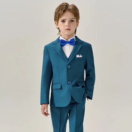 Children Green 4Pieces/Set Jakcet Vest Pants Bowtie Party Dress Children Wedding Photograph Suit Kids Ceremony Birthday Costume