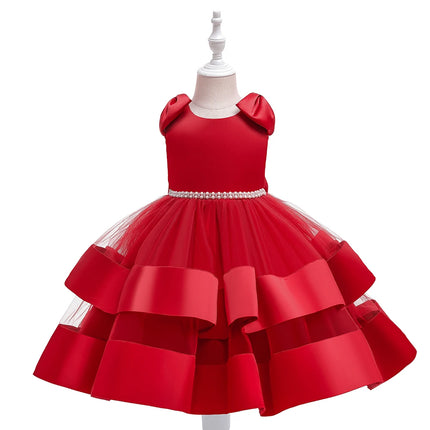 Summer Kids Dress For Girls Princess Wedding Prom Gown Bow Elegant Girl Birthday Party Dresses Children Christmas Costumes 3-10Y