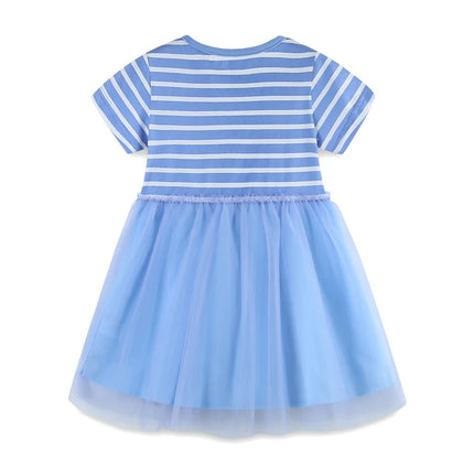 Jumping Meters 2-7T Summer Butterfly Girls Dresses Kids Vestidos Party Birthday Baby Clothes Butterfly Embroidery Dress Wedding