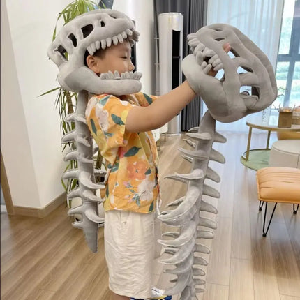 Child Dinosaur Bone Clothes Hats Cosplay Costume 3D Dinosaur Skeleton Funny Novelty Dinosaur Skeleton Cos Props Party