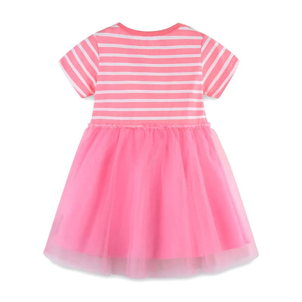 Jumping Meters 2-7T Summer Butterfly Girls Dresses Kids Vestidos Party Birthday Baby Clothes Butterfly Embroidery Dress Wedding
