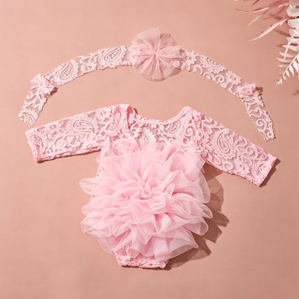 2pcs/sets Baby Tutu Dress Newborn Photography Outfit Adorable Lace Girl Princess Dress Romper Baby Gifts Photo Shooting Clothing