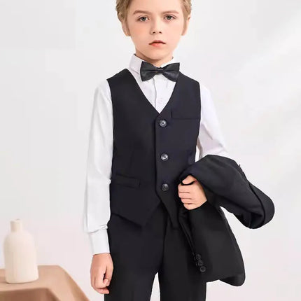 Flower Boys Suit For Wedding Teenager Kids Formal Ceremony Tuxedo Dress Children Photograph Blazer Party Performance Costume