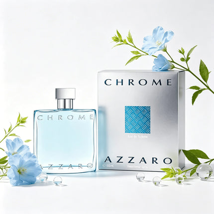 Azzaro Chrome EDT 3.3oz, Luxury Men's Perfume with Refreshing Aquatic Aroma, Long Lasting Fragrance, Ideal Gift for Father Brother on Birthday & Graduation