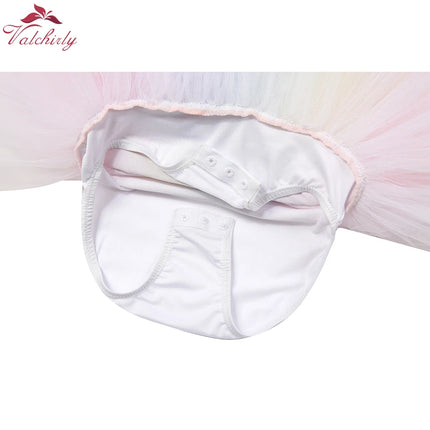 New Ballet Tutu Skirt Baby Girl Clothes  Sequins Colorful  Girls Party Dance Rainbow Tulle Skirts Children Clothing