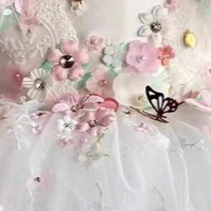 Wed Dress 2025 Newborn Baby Christening Dresses First Birthday Party Outfit Kids Gown Children Vestido First Month Celebration