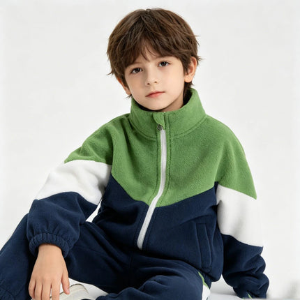 Baby Toddler Boys Jackets and Coats Kids 1 to 2 3 4 5 6 7 Years Blue Korean Winter Polar Fleece Warm Outerwear Children Clothing