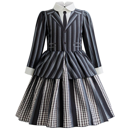Girls Halloween Cosplay Gothic Dress Wed Role Playing Kids Carnival Party Costume Toddler Family Outfit