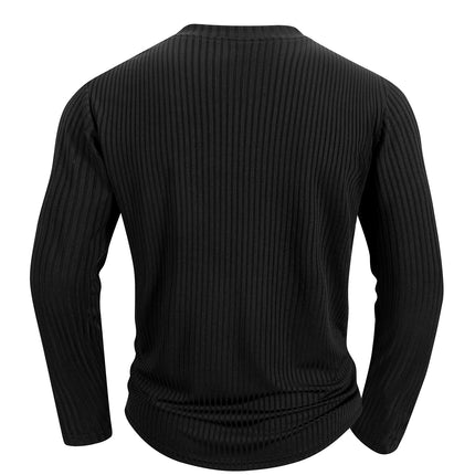 Spring Summer Men's Crew Neck Long Sleeve Top Fitness High Stretch Base Shirt Solid Color Casual Long Sleeve Pullover Clothing