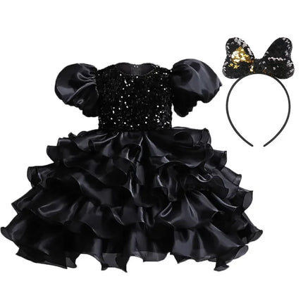 Fashion Flower Girl Dresses for Weddings Four Seasons Girls Party Dresses Short Sleeve Polyester Children Clothing Girl Dress