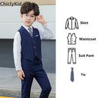 Dark Blue 3 Pcs Sets / 130(6-7T)