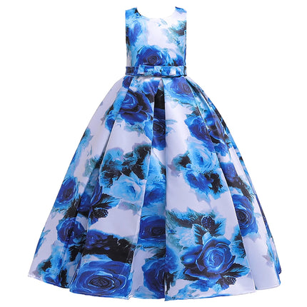 Summer Flower Girl Dress Christmas Costume Elegant Party Wedding Princess Kids Dress For Girls Birthday Bridesmaid Gown Vestidos