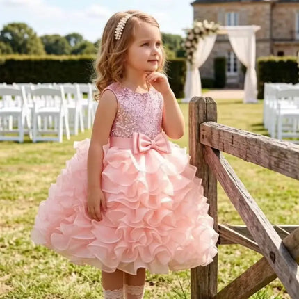 Flower Girl Dress For Wedding Baby Girl 2-8 Years Birthday Outfits Children's Girls First Communion Dresses Girl Kids Party Wear