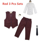 Red 3 Pcs Sets / 90(1-2Y)